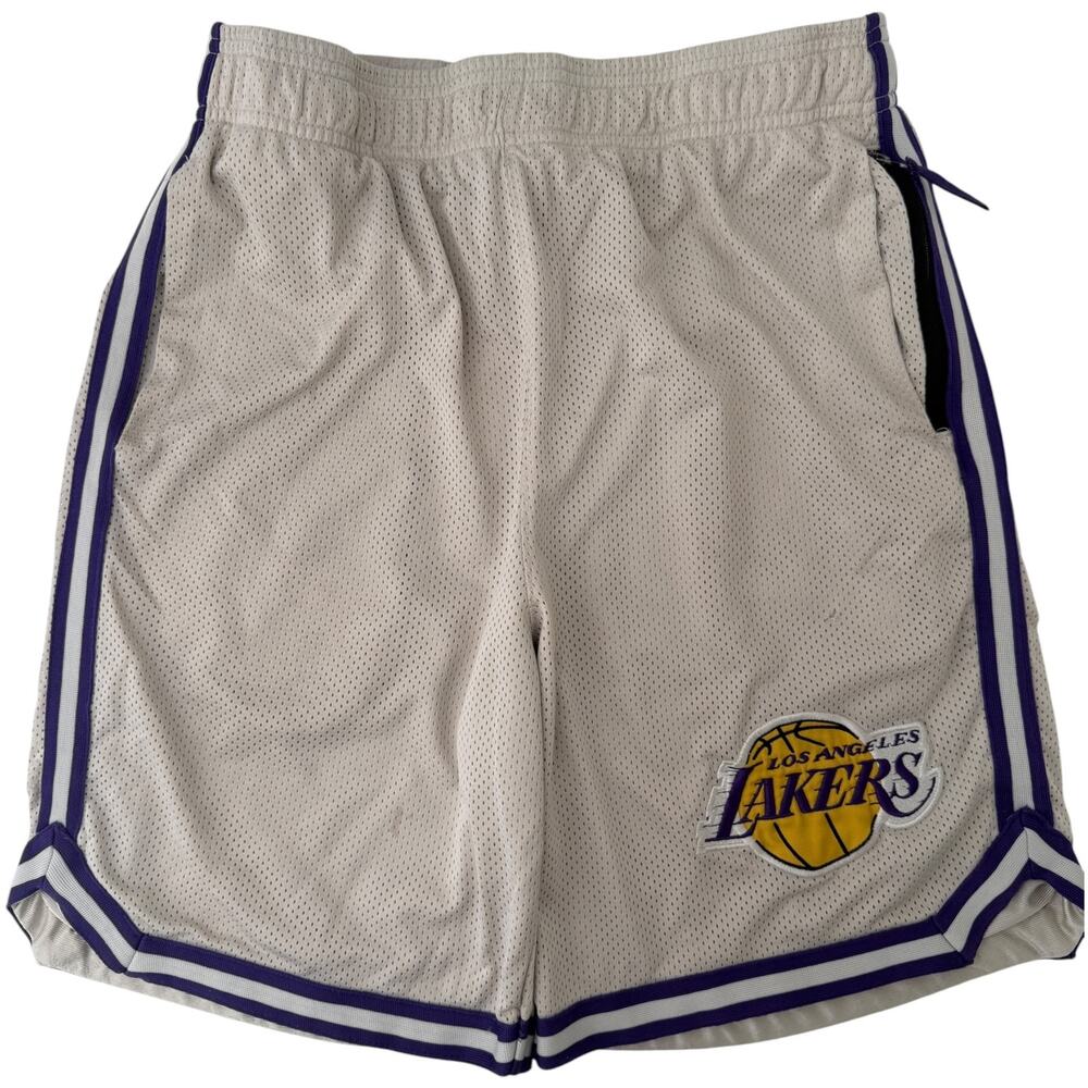 NBA Men’s Lakers Mesh Basketball Shorts Medium White